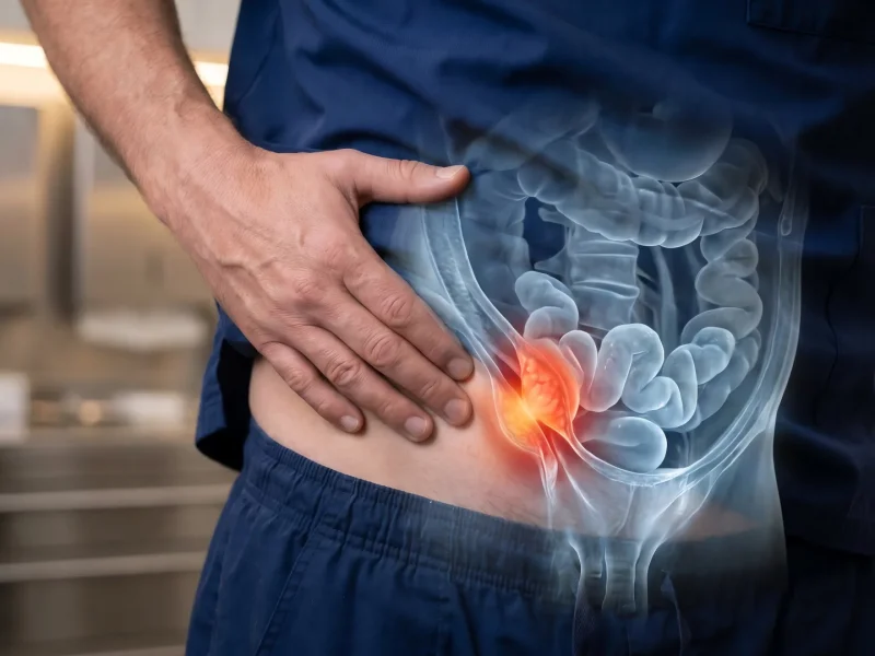 Ubicación del dolor y síntomas provocados por una hernia en la pared abdominal