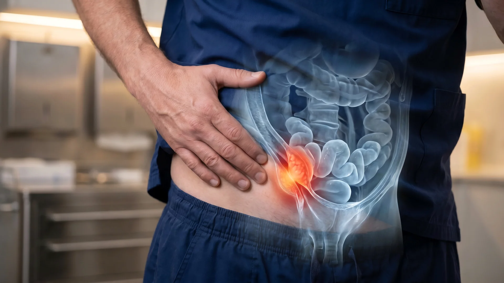 Ubicación del dolor y síntomas provocados por una hernia en la pared abdominal