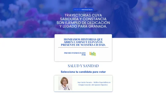 Dra. Ana García Navarro nominada Premios Granainas 2025