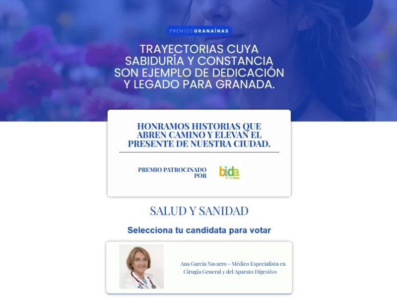 Dra. Ana García Navarro nominada Premios Granainas 2025
