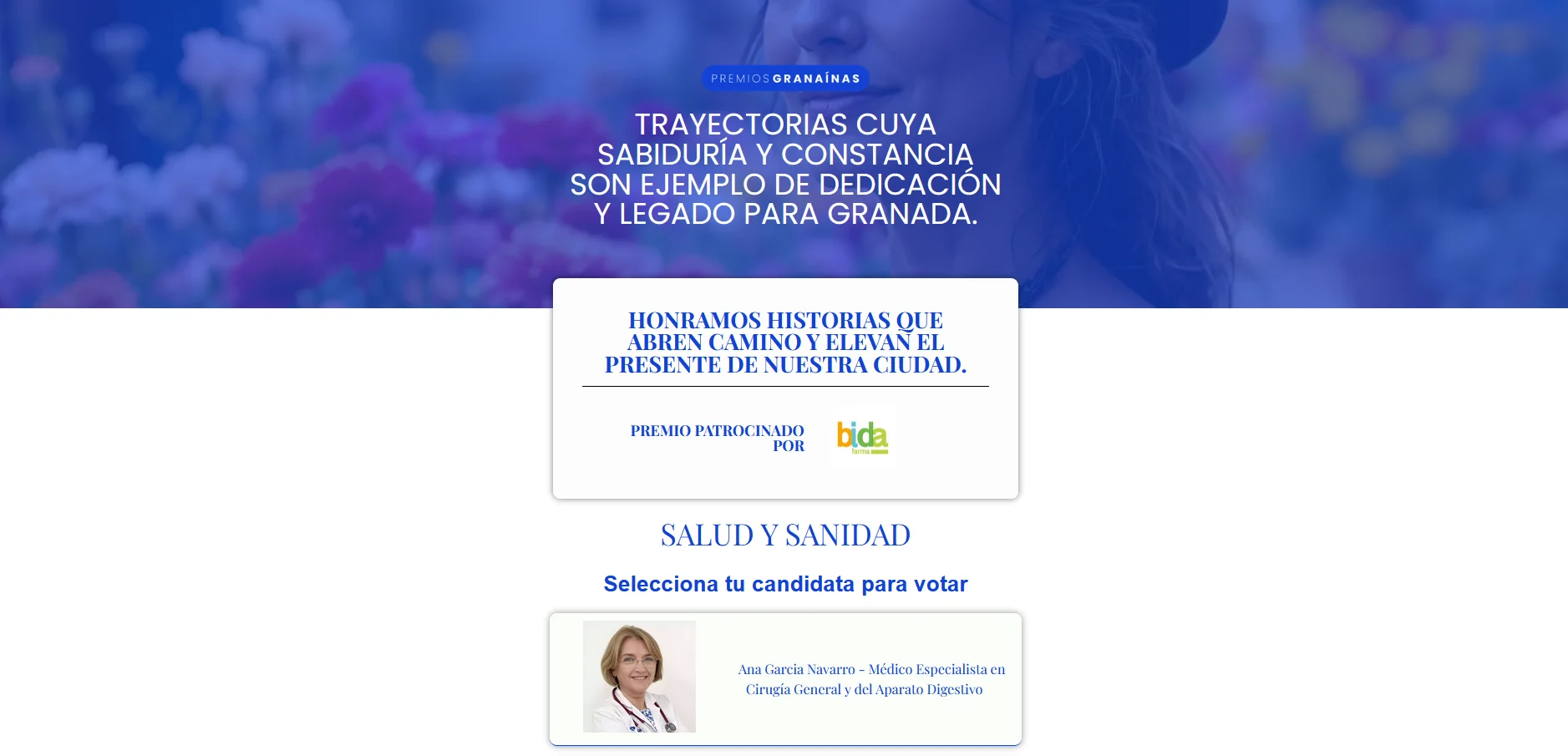 Dra. Ana García Navarro nominada Premios Granainas 2025